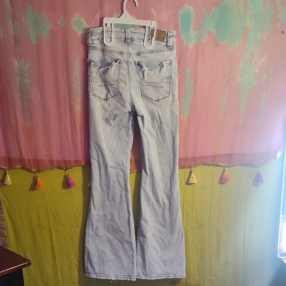 American Eagle Outfitters Light Blue Flare Jeans - Picture 2 of 6